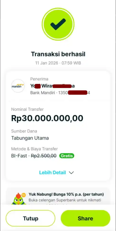 Bukti Transfer