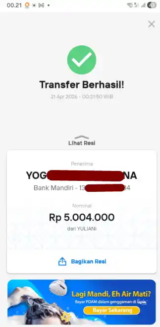 Bukti Transfer
