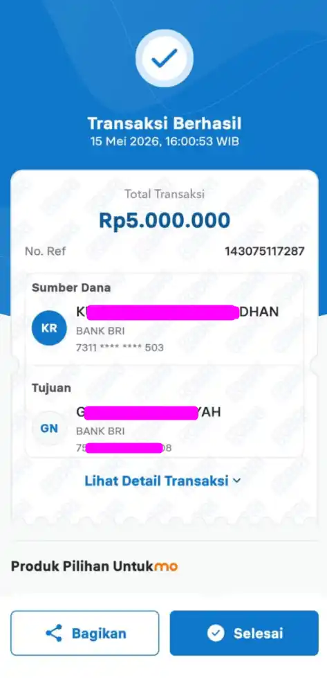 Bukti Transfer