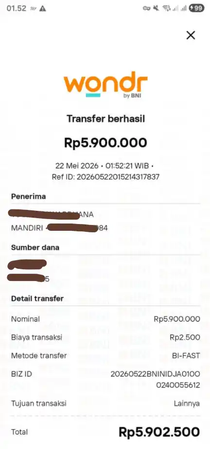 Bukti Transfer