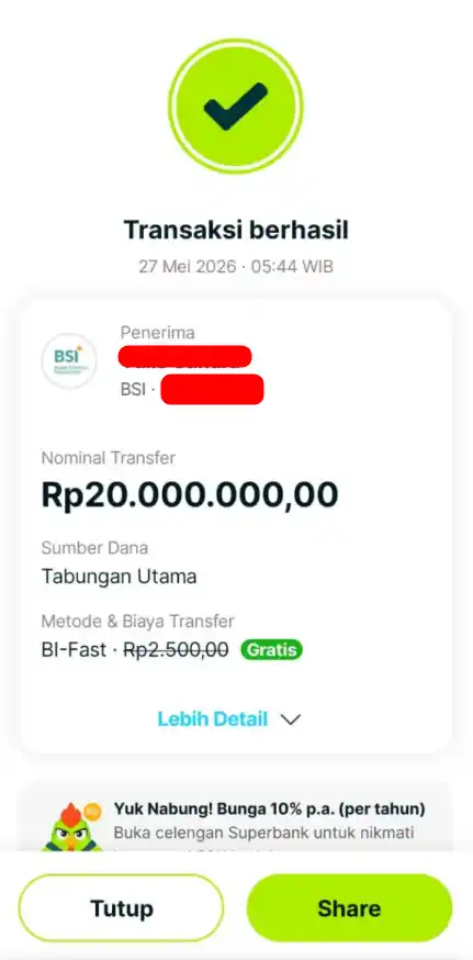 Bukti Transfer